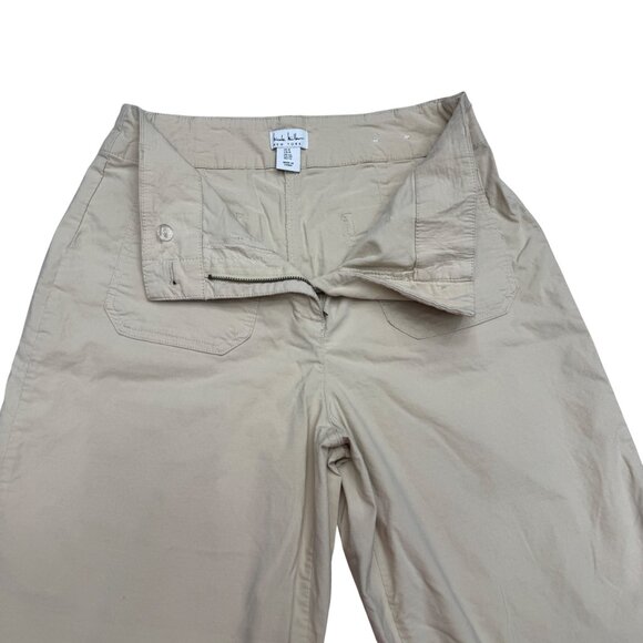 Nicole Millar NY Women's Wide Leg Beige Pants Front Patch Pockets, Size 8 - Picture 4 of 11